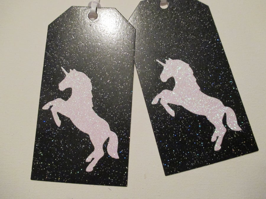 2x Unicorn Gift Tags ideal for Christmas or birthday presents