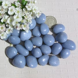 5 Blue Angelite Crystal Polished Tumblestones