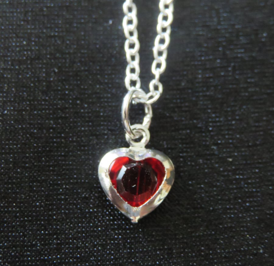 Love Heart Silver Necklace