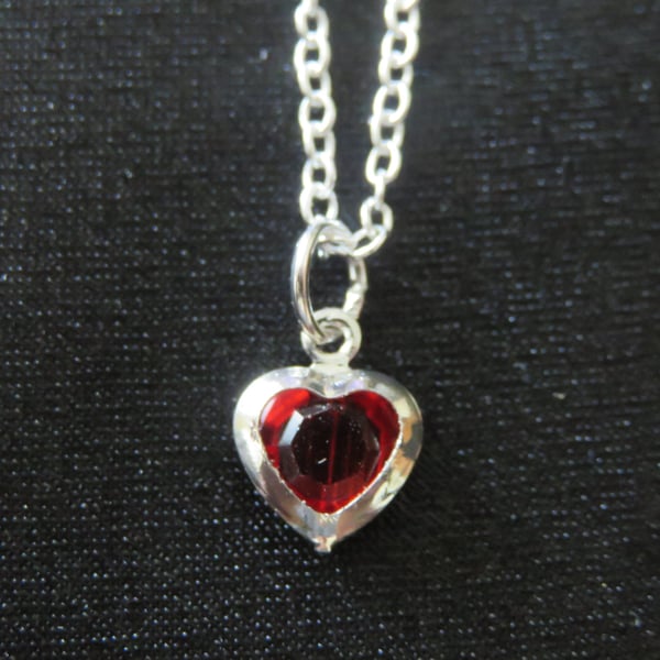Love Heart Silver Necklace