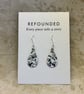 'pottery' enamel earrings with sterling silver