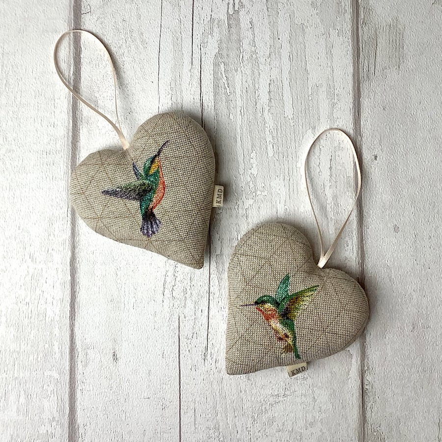 Hanging Heart - Hummingbirds