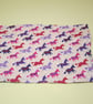 Pink and purple unicorn Fabric Pencil Roll includes 8 pencils - Image 2