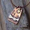 Copper and silver 'sunny afternoon' mixed metal pendant