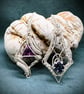 Silver wire wrapped Trilliant cut Amethyst gemstone pendant - Image 4
