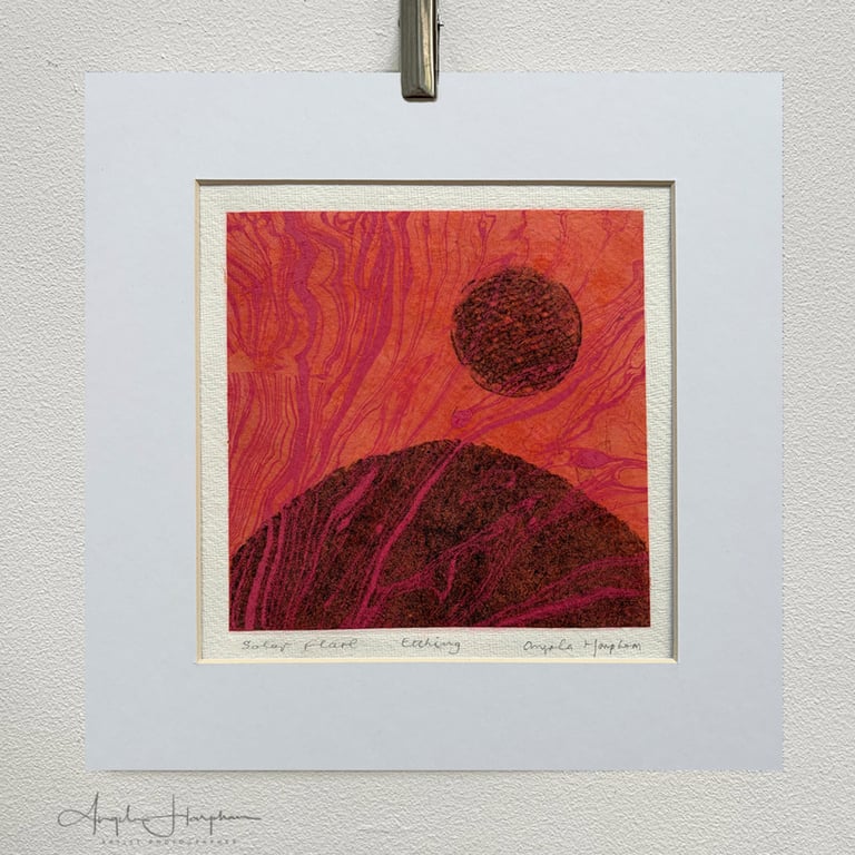 Solar Flare Original Dry Point Etching