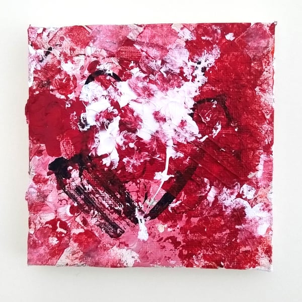 Crimson Pulse Two - Original Textured Acrylic Abstract Painting
