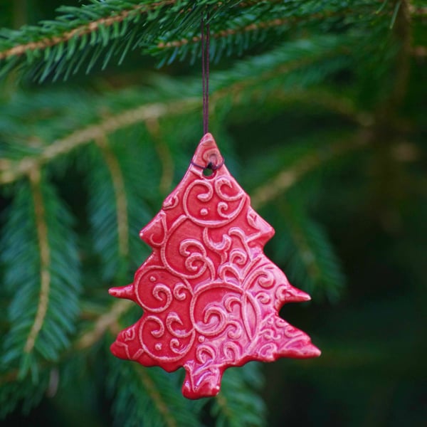 Large Christmas Red Tree - Decorations
