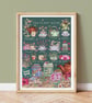 'Tea Plant Guide' Illustration Print A4 Unframed  - Image 7