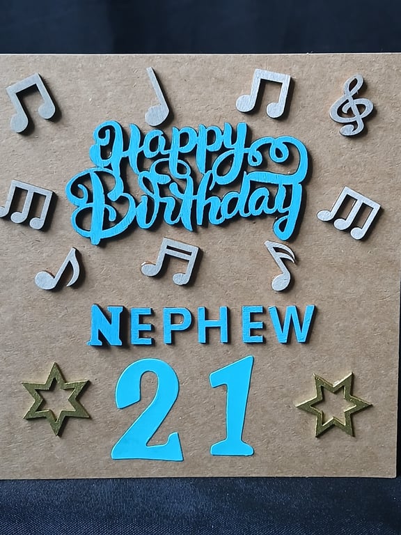 Nephew 21st birthday card 