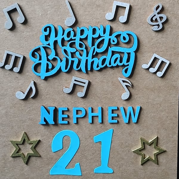 Nephew 21st birthday card 