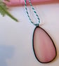 Stained glass blush pink easter egg, easter decoration, easter gift  - Image 3