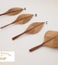 Handmade Leaf Brooch - Reclaimed Oak and Sapele Wood Jewellery - Image 1