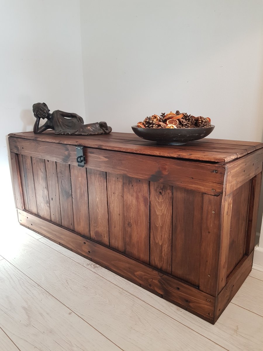 Rustic Storage Trunk " Jack" Handmade From Reclaimed wood