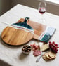 Housewarming Gift - Handmade Wood & Resin Charcuterie Boards Summer BBQ Styles