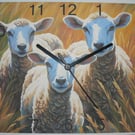 sheep wall clock ewe ,lamb clock,farming