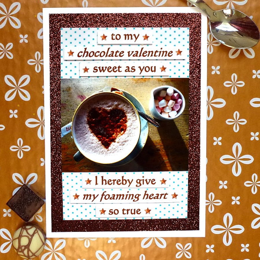 Hot chocolate & marshmallows - Valentine's Day card