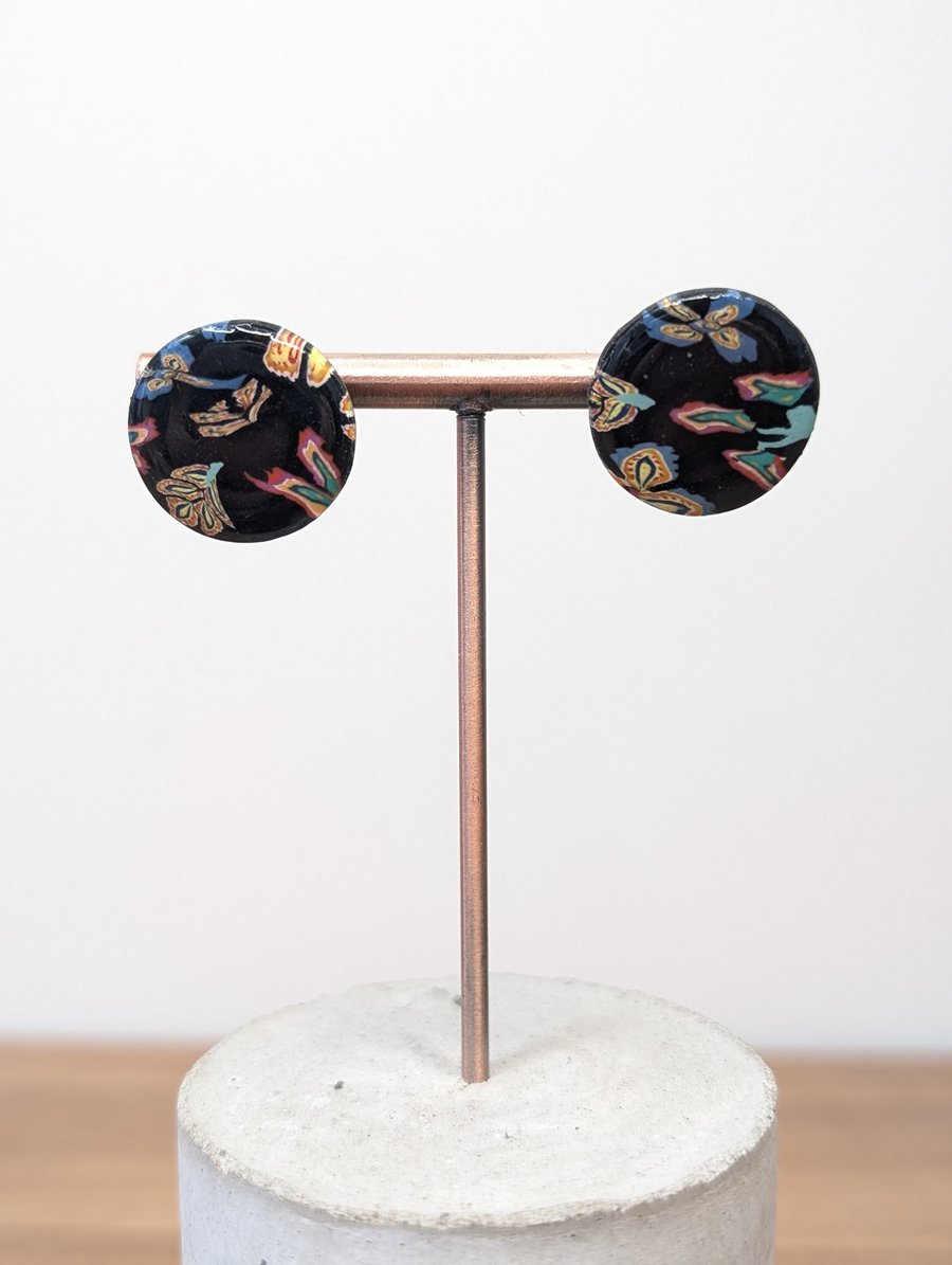 Summer bloom large stud earrings