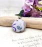 Halloween Pendant Necklace, Purple Snake & Potion Fabric Button Jewellery - Image 5