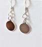 Dainty Silver Earrings, Sterling Silver Tiny Full Moon Minimalist Earrings - Image 10