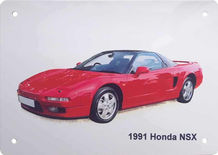 Honda NSX 1991 - Aluminium Plaque - A5 or 203x304mm