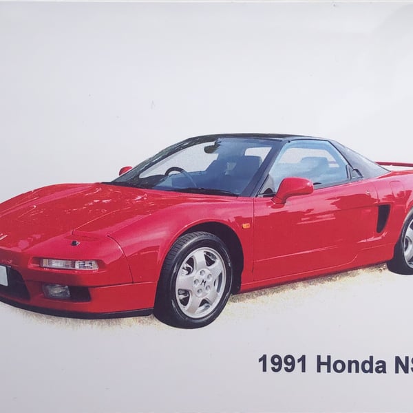 Honda NSX 1991 - Aluminium Plaque - A5 or 203x304mm