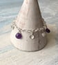 Amethyst & pearl bracelet.  - Image 1