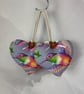 Handmade hummingbirds hanging fabric hearts set of 2 - Image 6