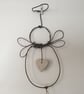 Wire art angel, christmas tree topper, christmas decoration, angel heart - Image 1