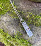 Silver and garnet fused pendant and chain - Image 3