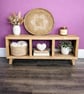 Handmade Rustic Wooden TV Console Book Shelf Unit: Farmhouse Living Room Home De - Image 4