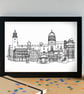 New Brighton Wirral Skyline Art Print - Image 3