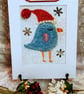 Blue Bird Christmas Card.