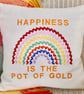 Rainbow: Embroidered Scatter Cushion 33cm