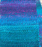 Handspun and woven purple and turquoise gradient scarf - Image 3