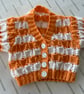 Baby cardigan with patterned stripes - Image 6