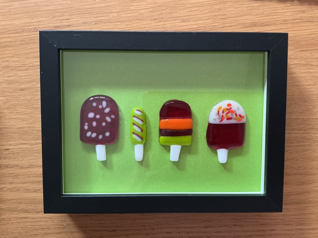 Summer lollies in glass