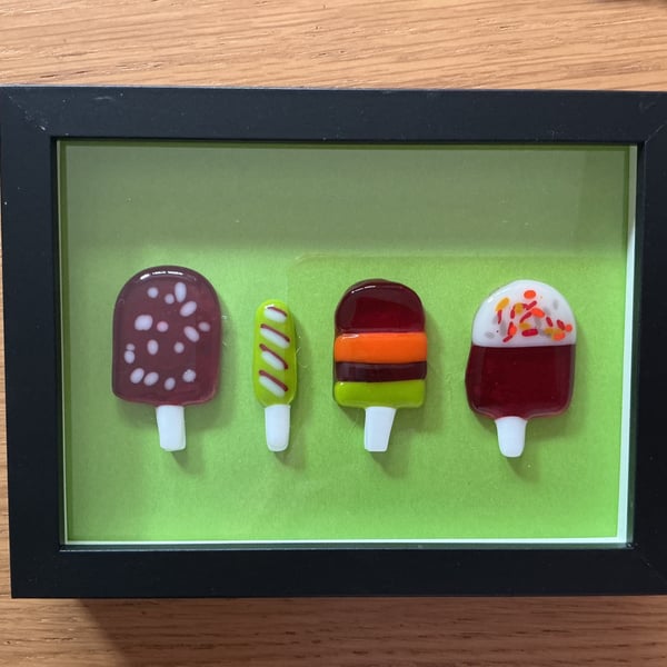 Summer lollies in glass