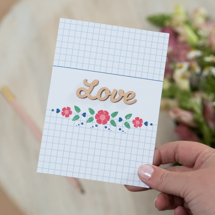 Love Card - Handmade Card - Anniversary, Wedding, Valentine's