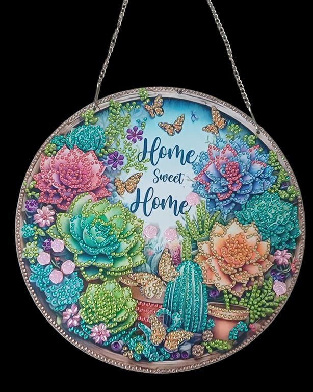 Handmade home sweet home hanging sign