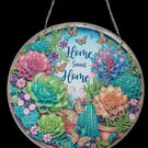 Handmade home sweet home hanging sign