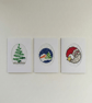 Handmade Christmas Cards — Cross-Stitch Set of 3 Small Cards