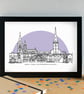 Lisburn Landmarks Skyline Art Print - Image 3