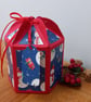 Snowman design hexagonal Christmas gift box, handmade
