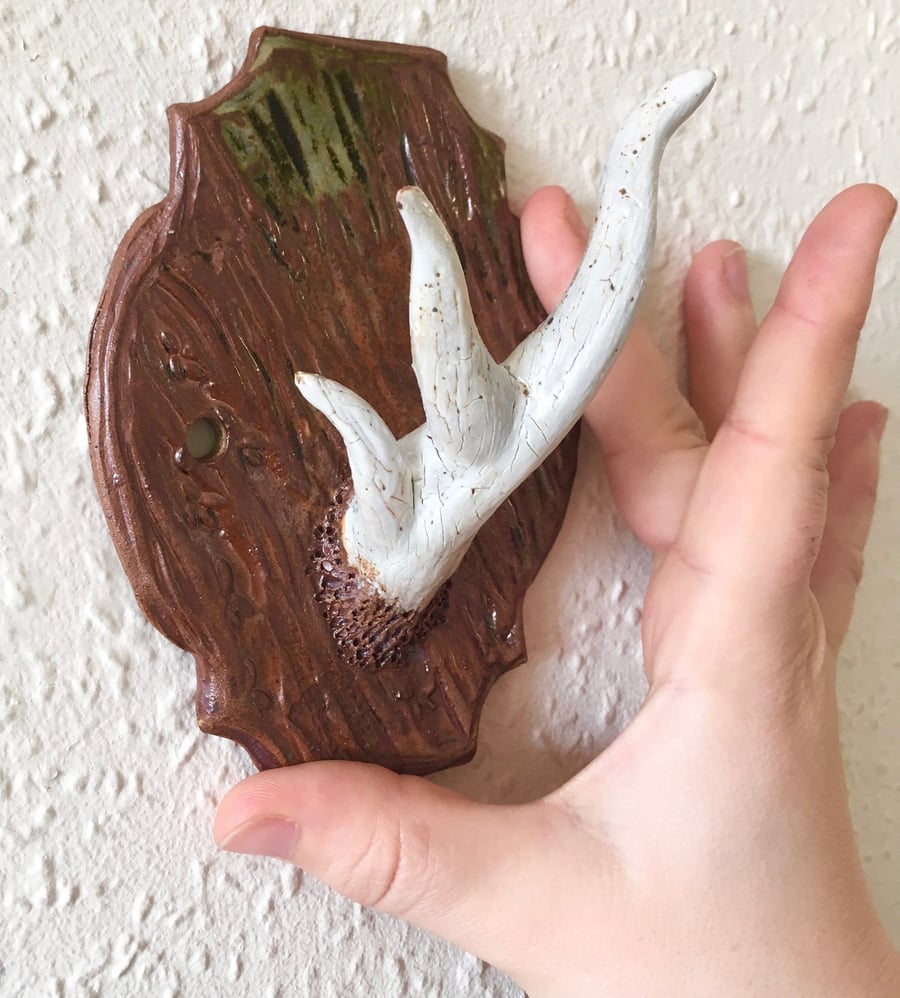 Pottery Antler Wall Hook