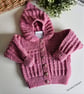 Designer Baby Girl's  Hoodie Jacket 50% Marino Wool 3-9 mths size - Image 1