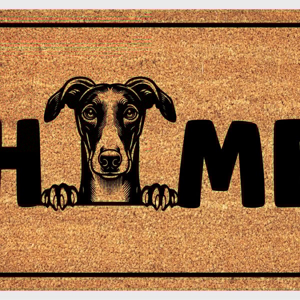 Greyhound Home Door Mat No.2 - Greyhound Welcome Mat - 3 Sizes