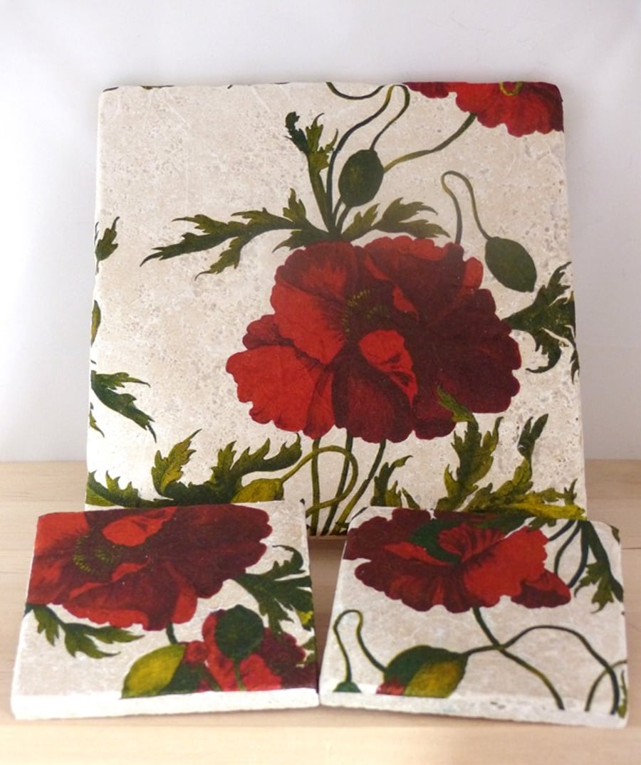 Seconds Sunday - Natural Stone Table Mat & Coasters