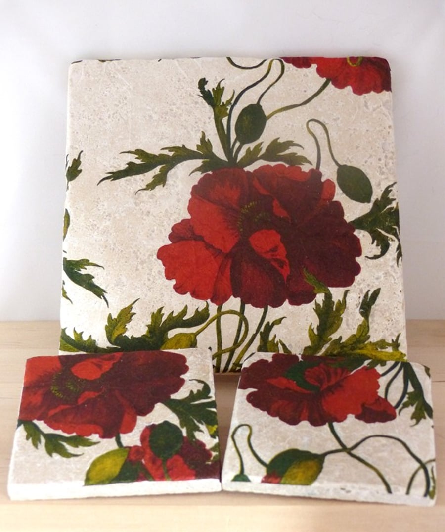  Natural Stone Table Mat & Coasters