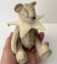 Embroidered artist bear,  one of a kind collectable teddy bear by Bearlescent  - Image 7